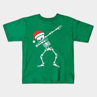 Dabbing Christmas Skeleton Kids T-Shirt